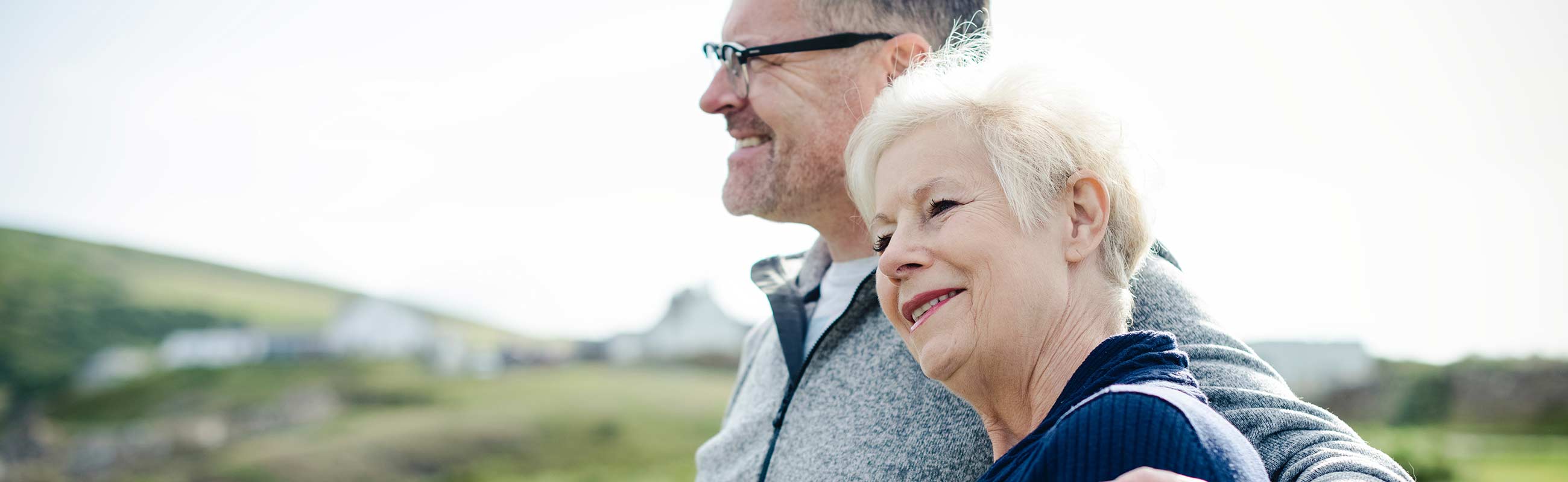 Healthy Elderly Couple Spending Time Outside