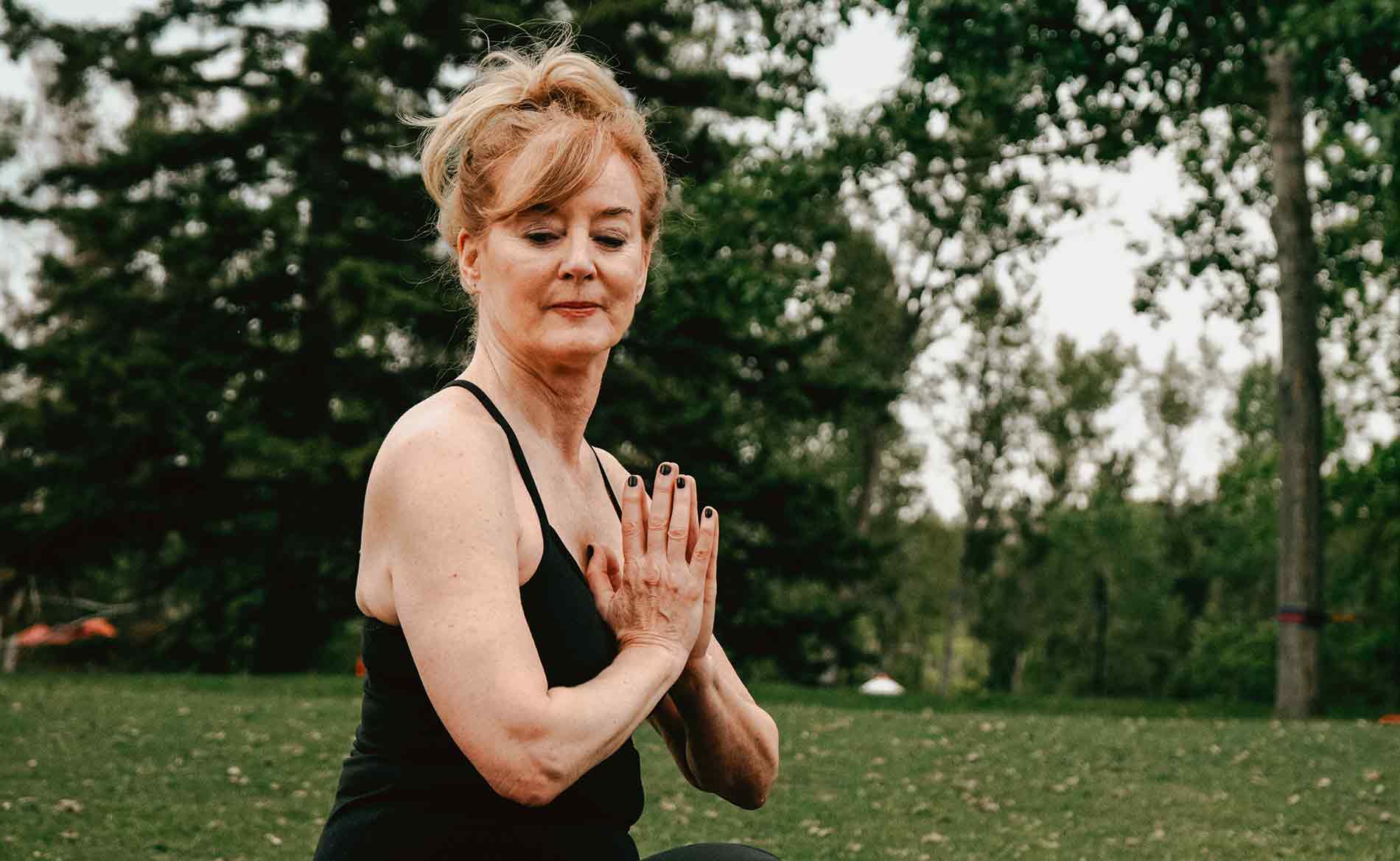 Healthy Woman Doing Yoga