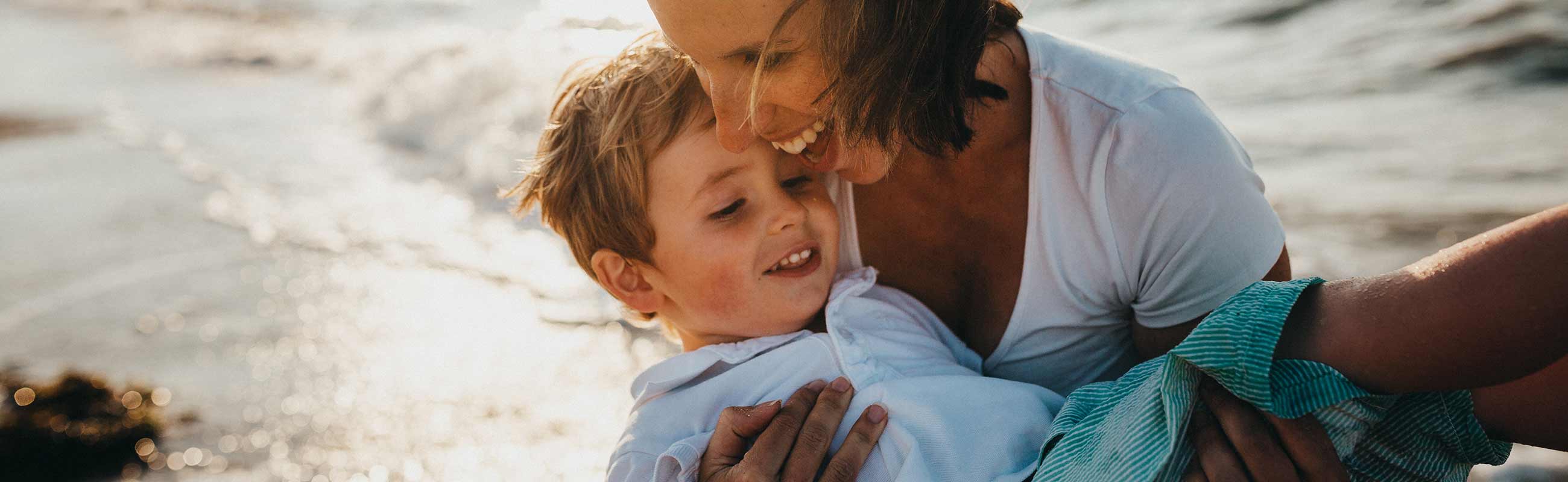 Mother Playing With Son with Autism